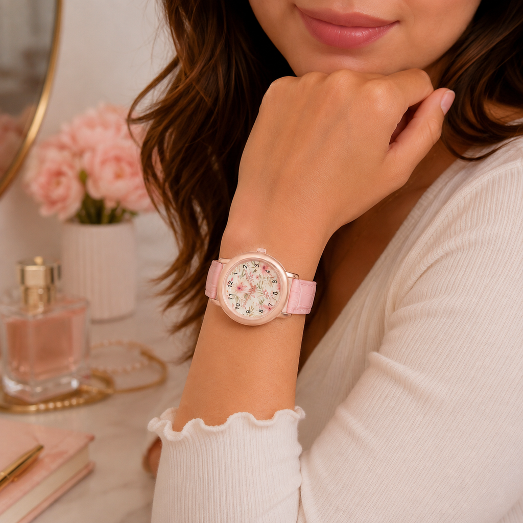 Blush Bloom Floral Women’s Watch