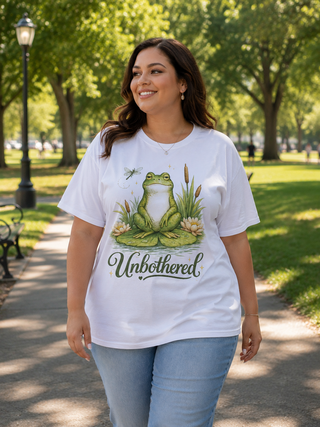 Unbothered Frog T-Shirt | Funny Cottagecore Graphic Tee