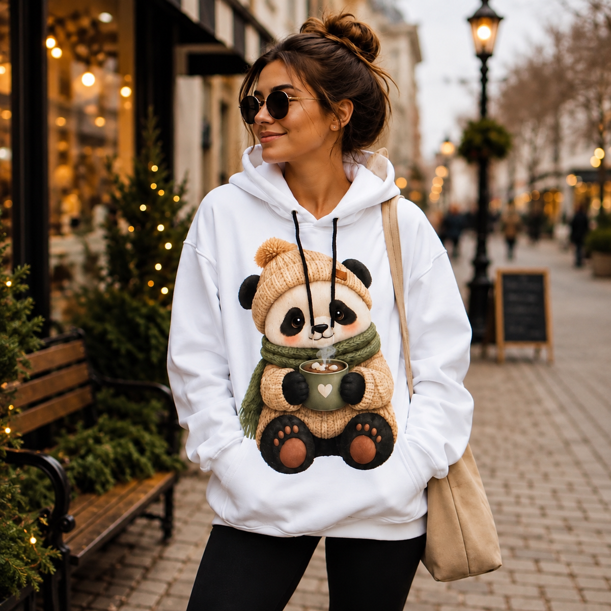 Cozy Panda Hoodie With Ears | Cute Kawaii Winter Hoodie