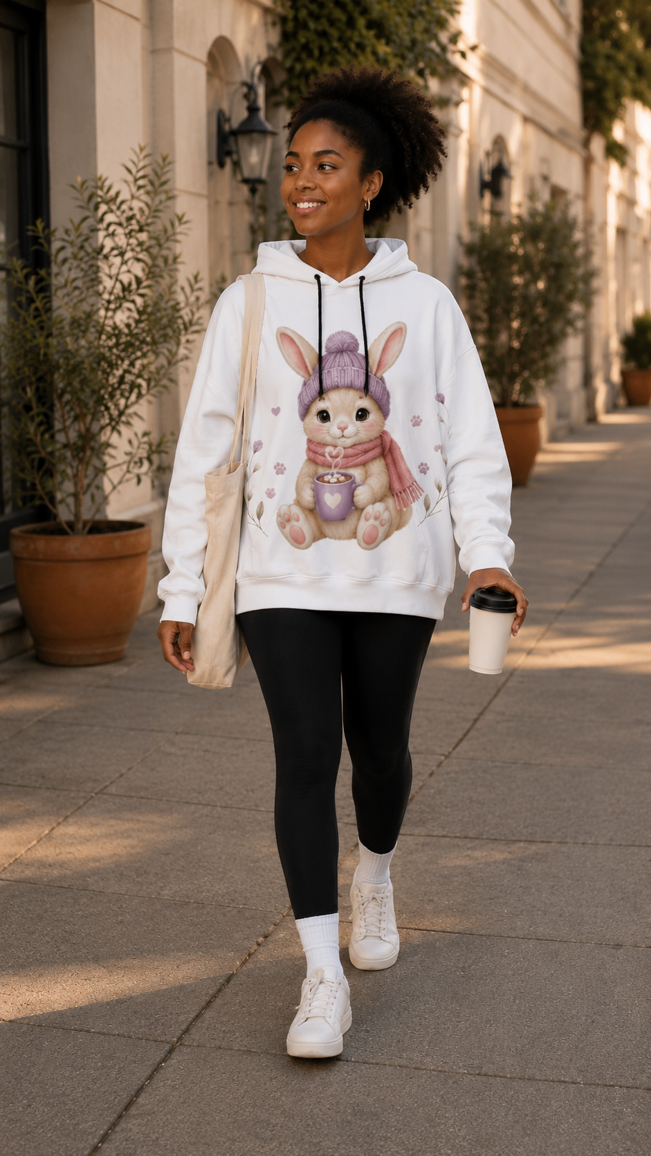 Cozy Bunny Women’s Hoodie with Ears