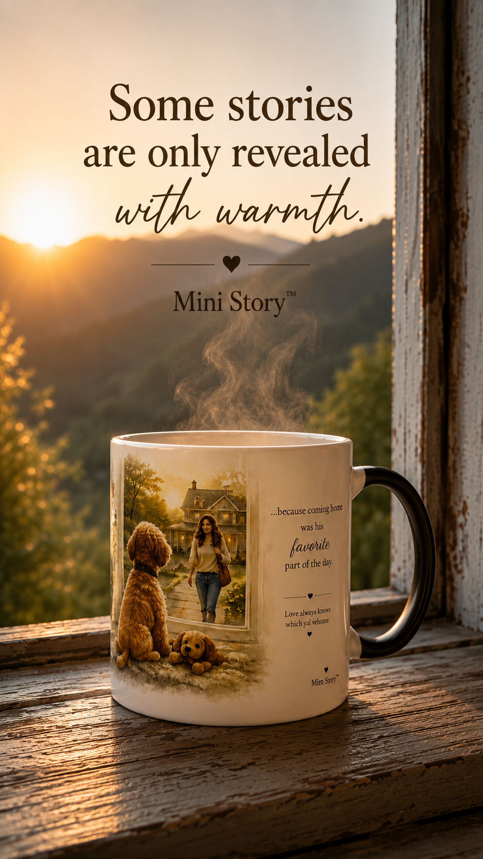 Waiting for You™ Color-Changing Dog Mug | Heat Reveal Mini Story, 11 oz