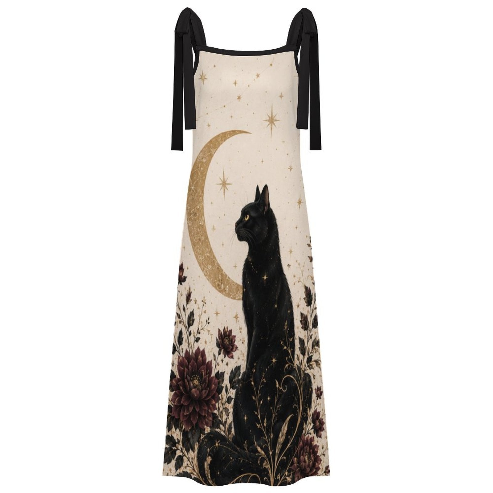 180gsm Ankle-length Slip Dress with Straps(All-Over Printing)