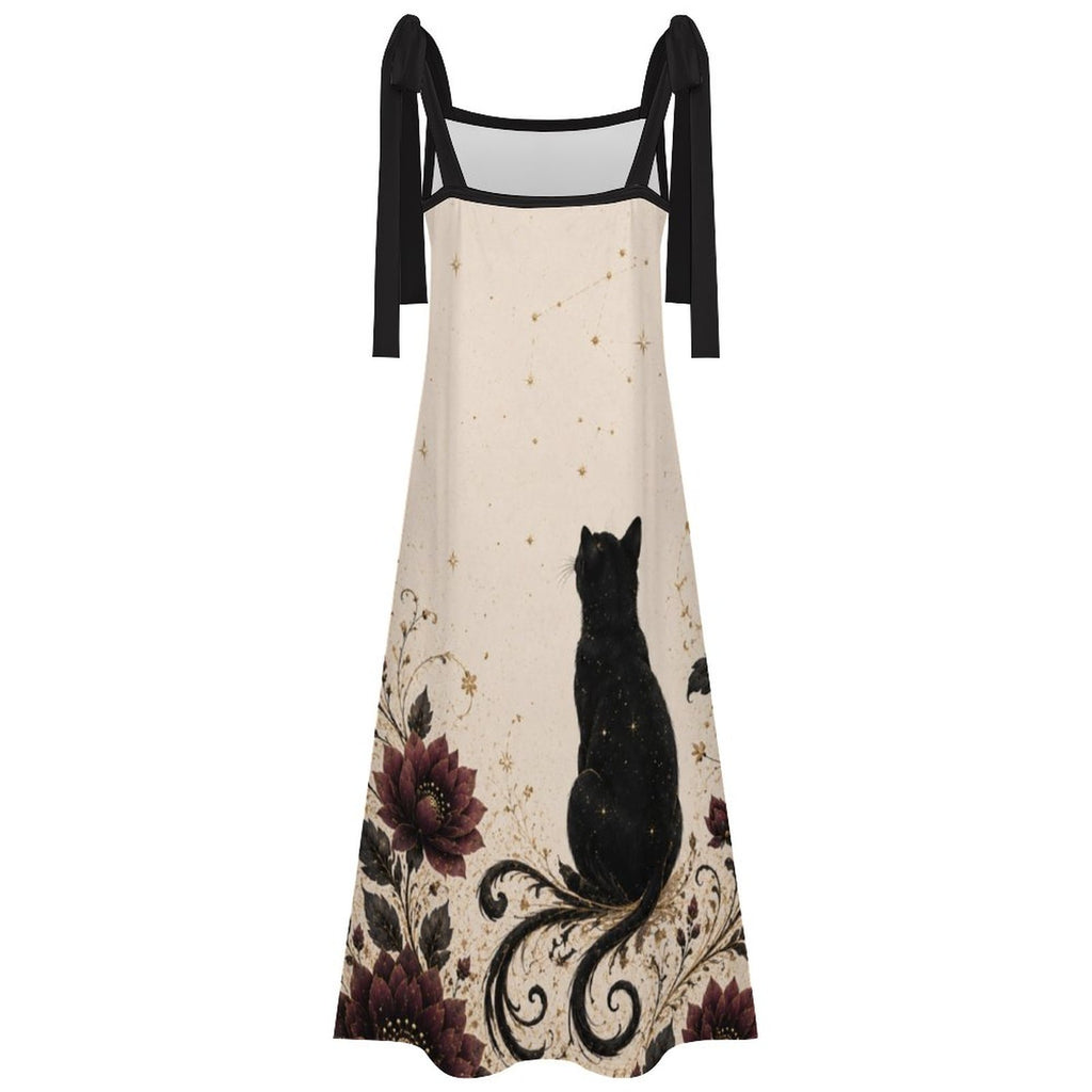 180gsm Ankle-length Slip Dress with Straps(All-Over Printing)