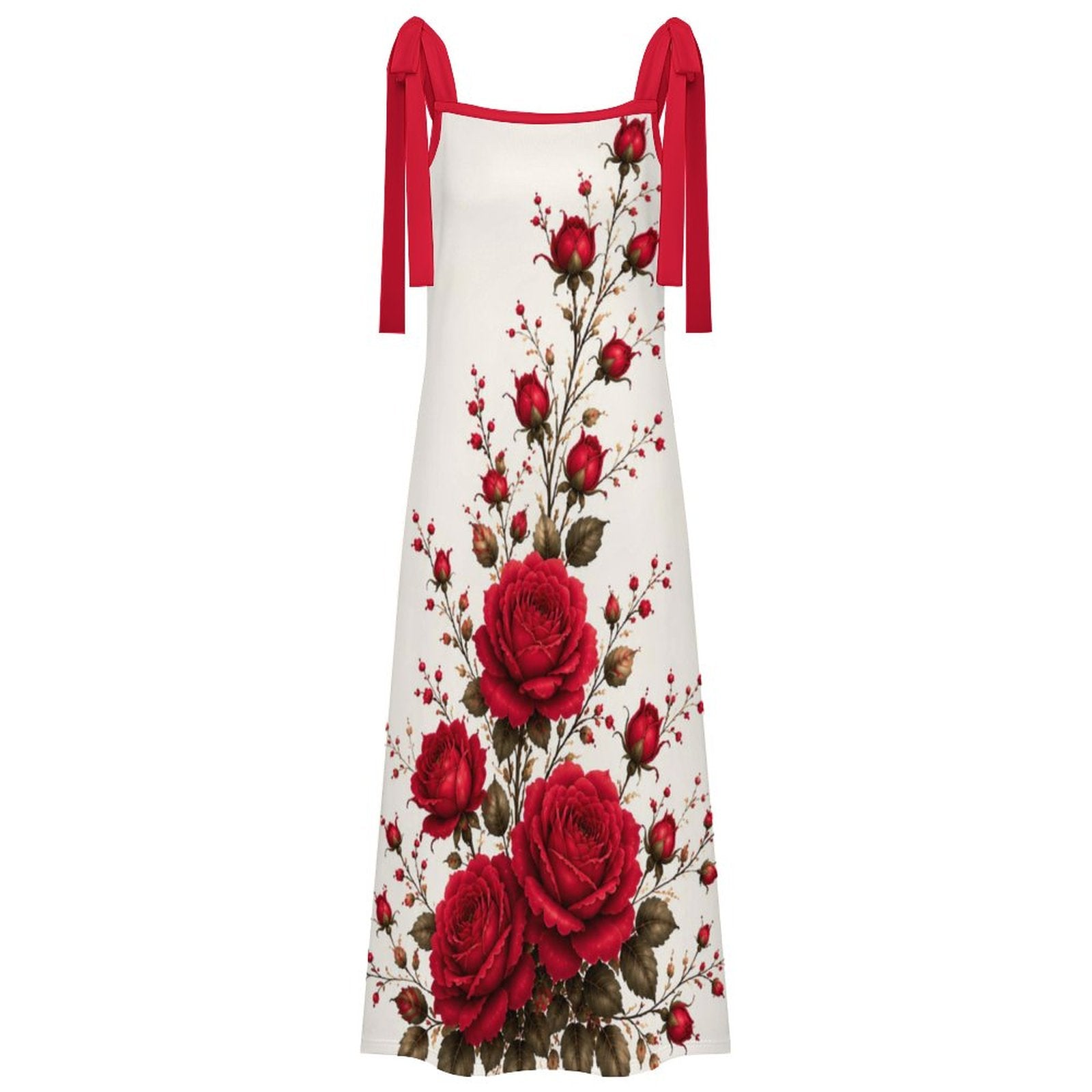 180gsm Ankle-length Slip Dress with Straps(All-Over Printing)