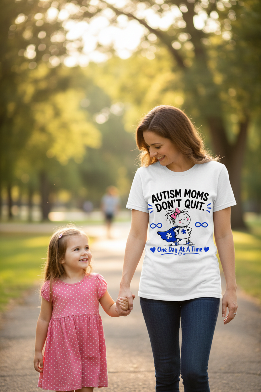 Autism Moms Don’t Quit T-Shirt | Autism Mom Gift