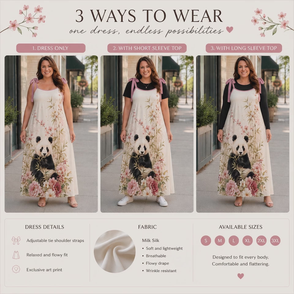 Blush Panda Garden Maxi Dress – Floral Panda Dress
