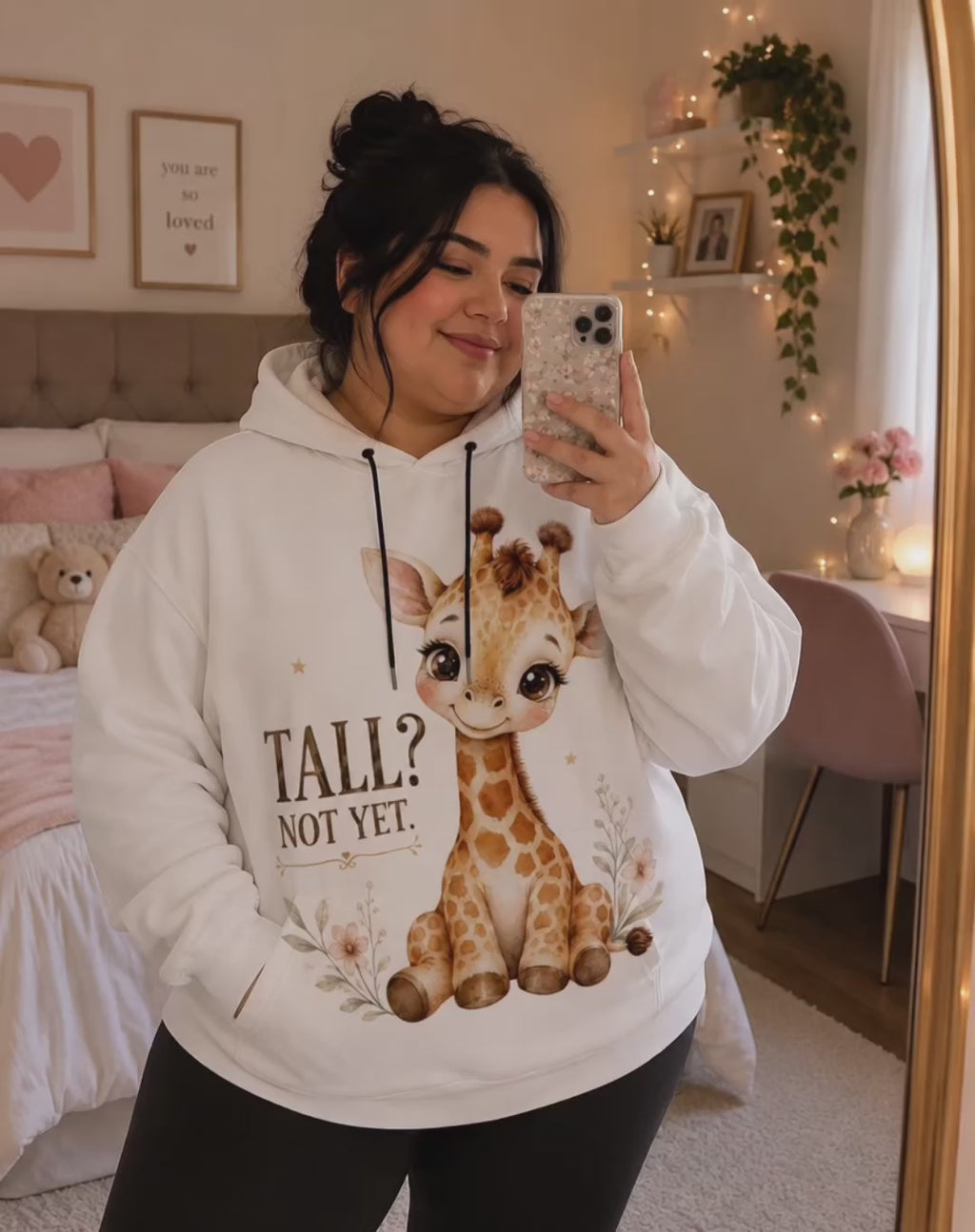 Tall? Not Yet Women’s Giraffe Hoodie with Ears