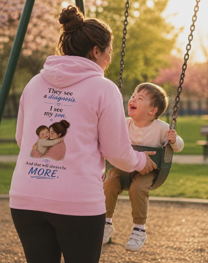 Down Syndrome Mom Hoodie for Boy | Inspirational Story Hoodie | Unisex Gift for Special Needs Moms