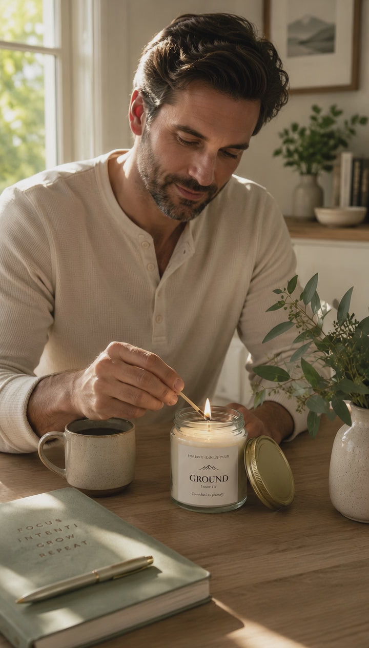 Ground | Fraser Fir Scented Candle | Coconut Apricot Wax | Morning & Evening Rituals