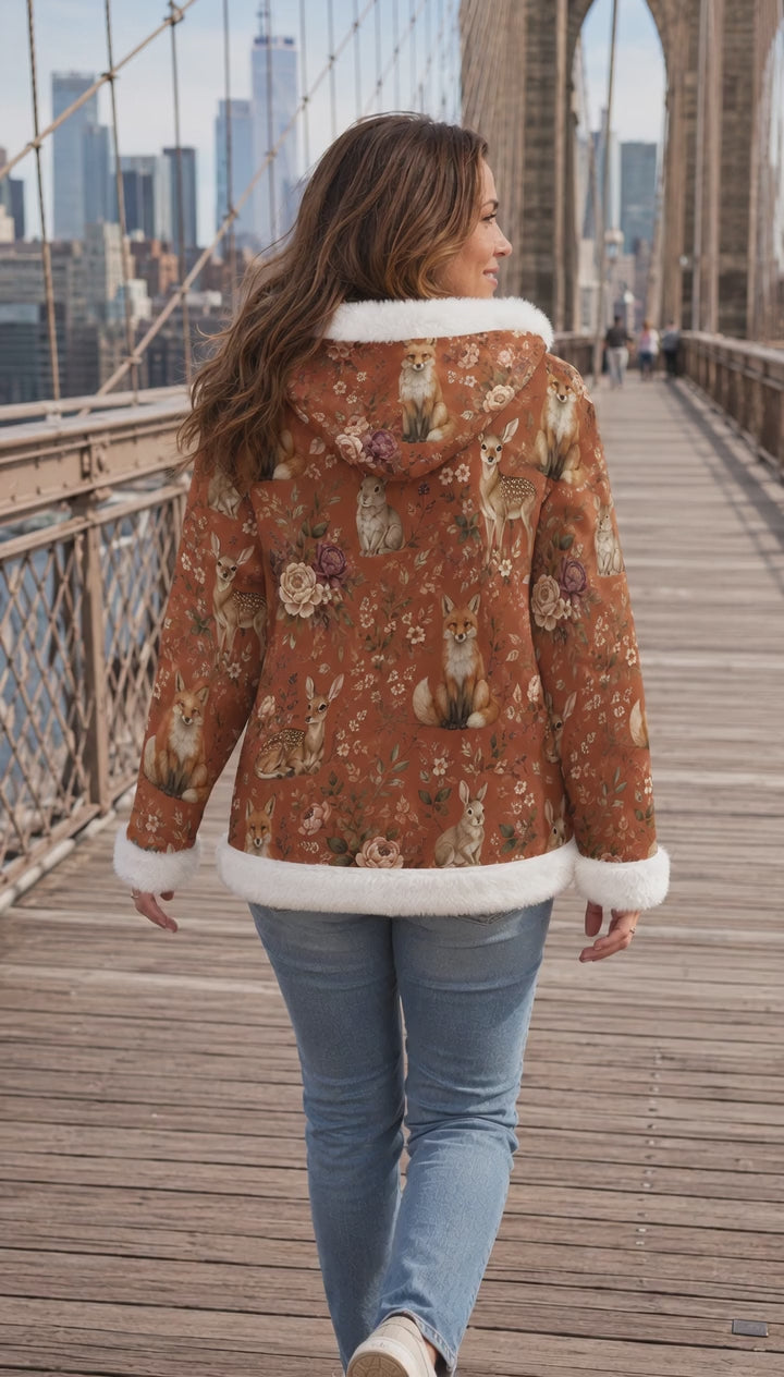 Woodland Friends Cozy Fleece Hoodie