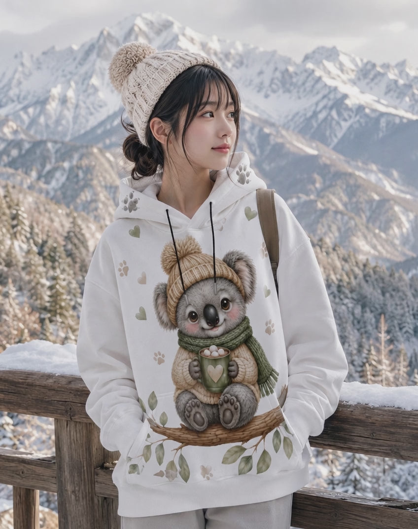 All-Over Print Women’s Hoodie With Decorative Ears