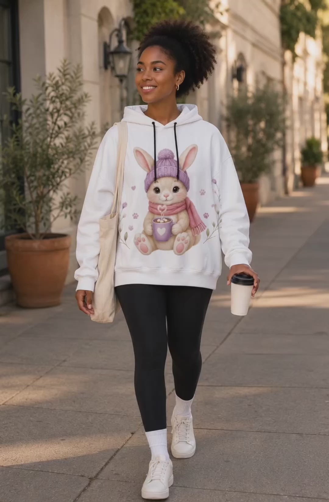 Cozy Bunny Women’s Hoodie with Ears