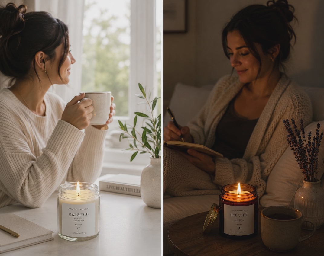 BREATHE Lavender Ritual Candle | Healing Slowly Club