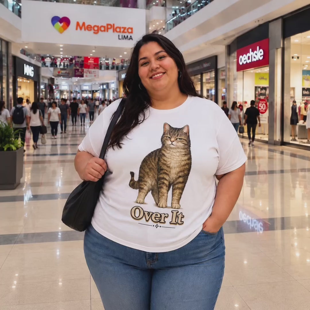 🐱 Over It Cat T-Shirt | Funny Graphic Tee for Cat Lovers