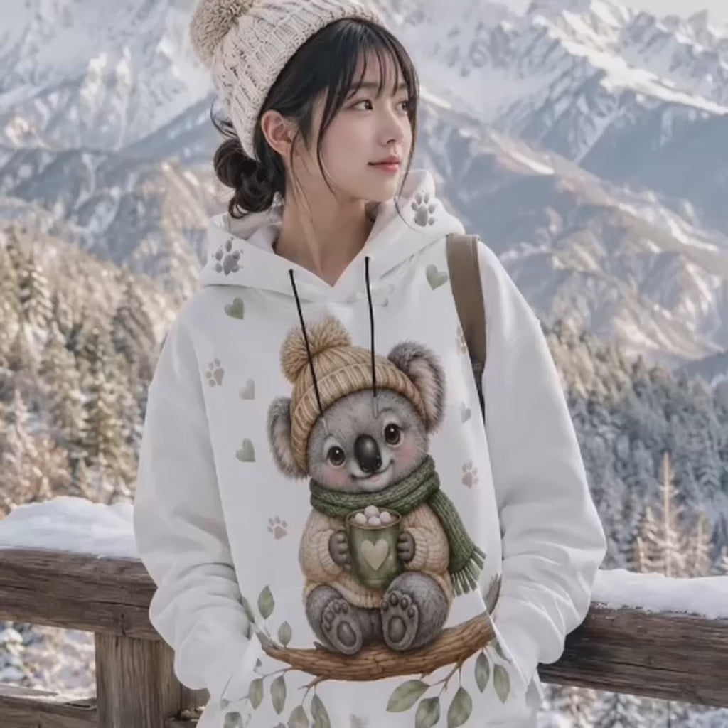 Cozy Koala Hoodie With Ears | Cute Cozy Animal Hoodie