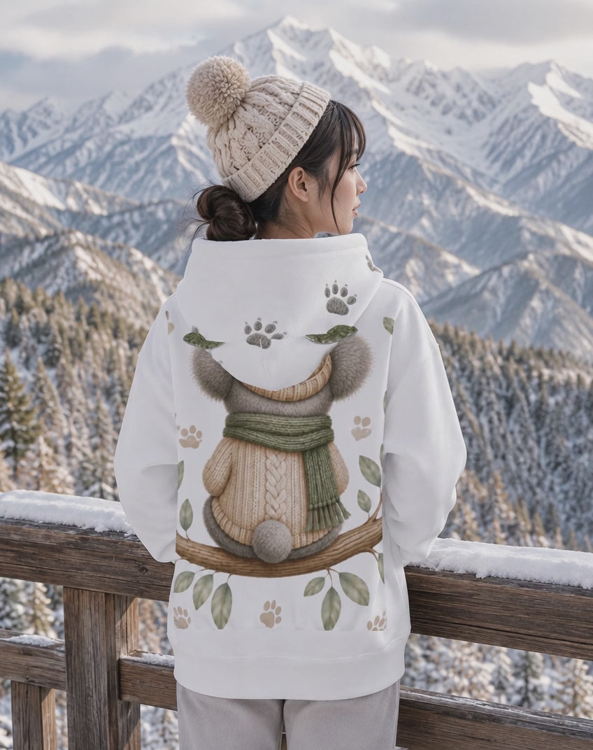 All-Over Print Women’s Hoodie With Decorative Ears