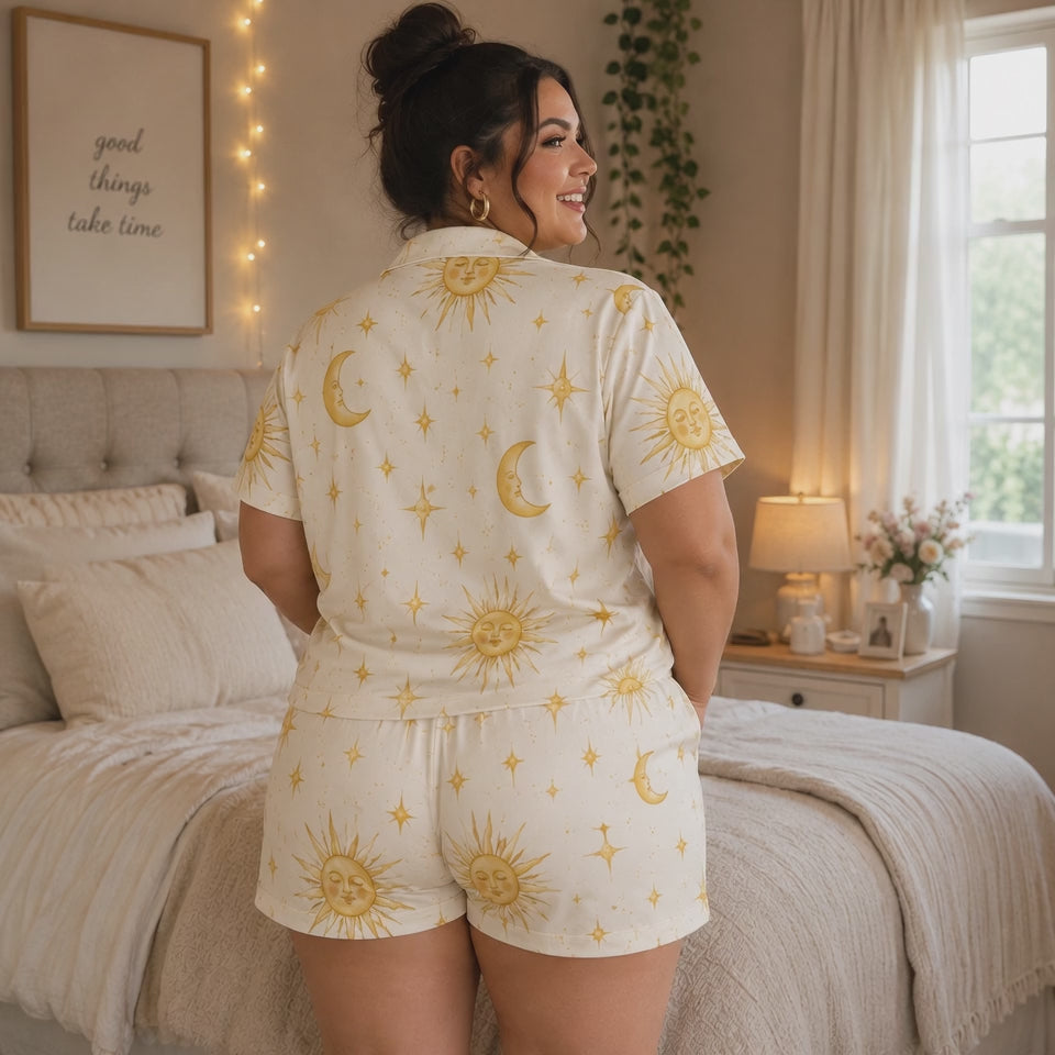 Sunshine Bestie Satin Pajama Set